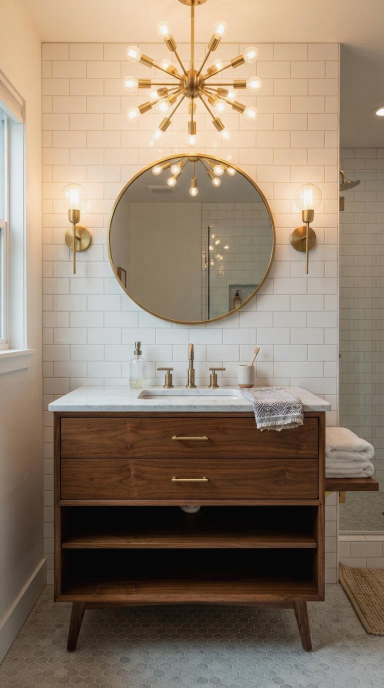 22. Mid Century Bathroom Vanity Lighting Style
