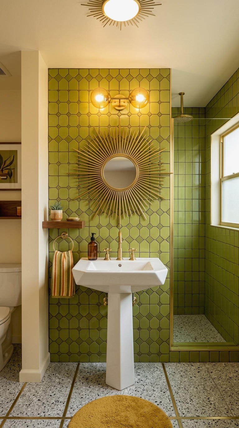 16. Mid Century Pedestal Sink Bathroom