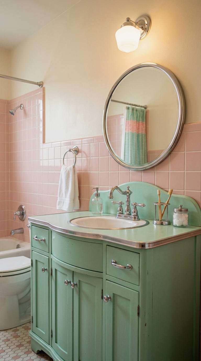 7. Mint and Seafoam Green Vanity Looks