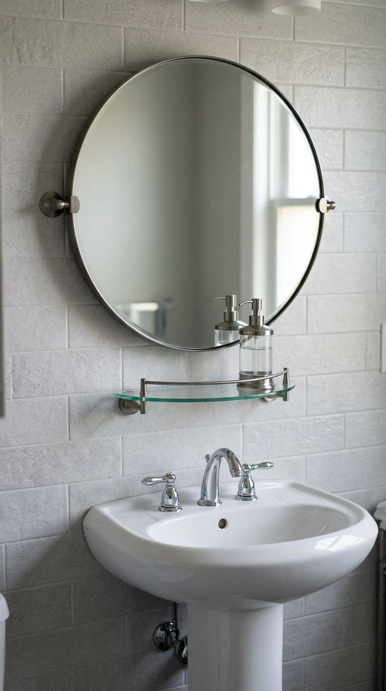 24 Bathroom Wall Shelves Ideas That Will Transform Your Space 22 22. Mirror And Shelf Combo Units