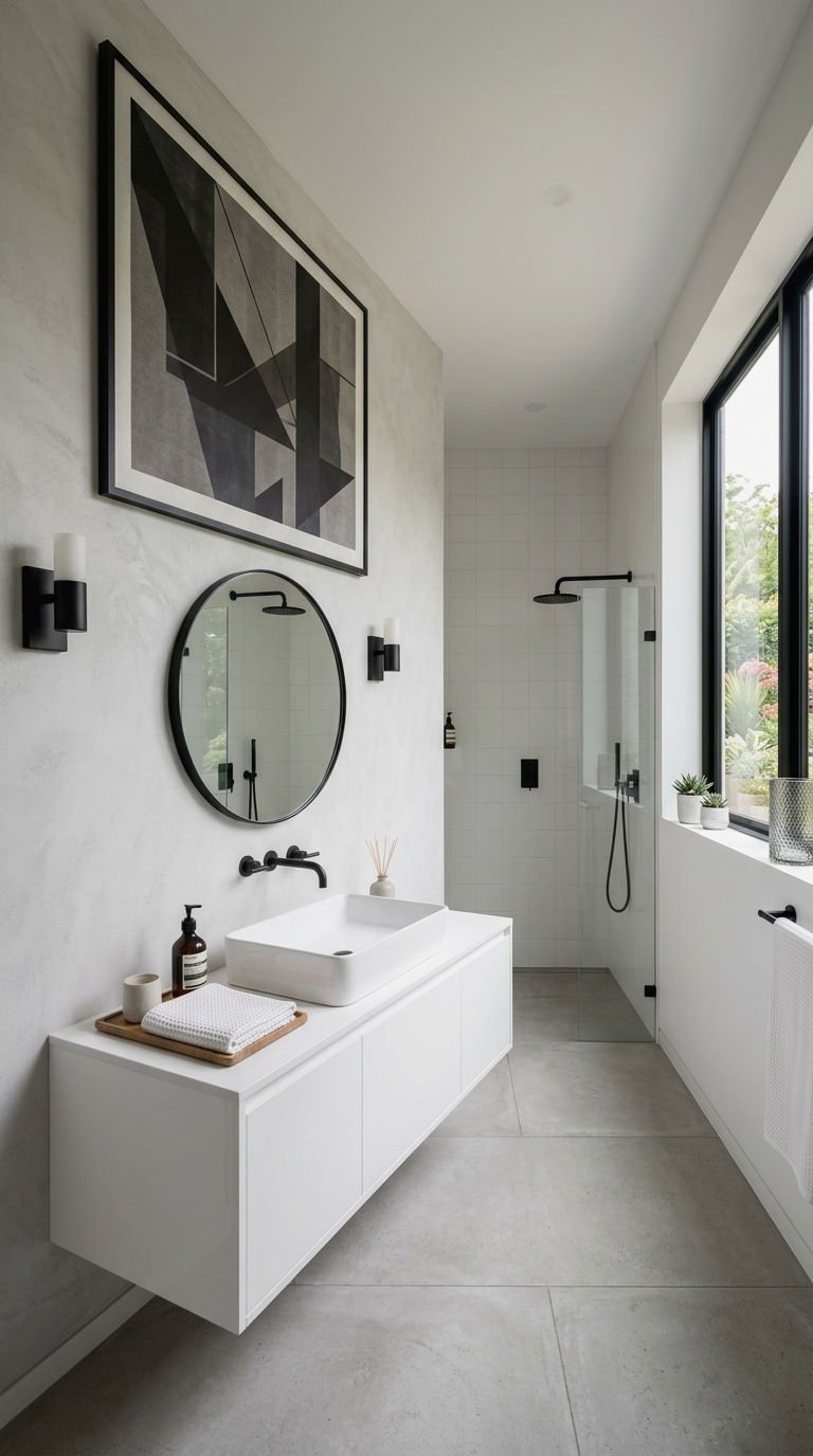 1. Modern Bathroom Wall Art