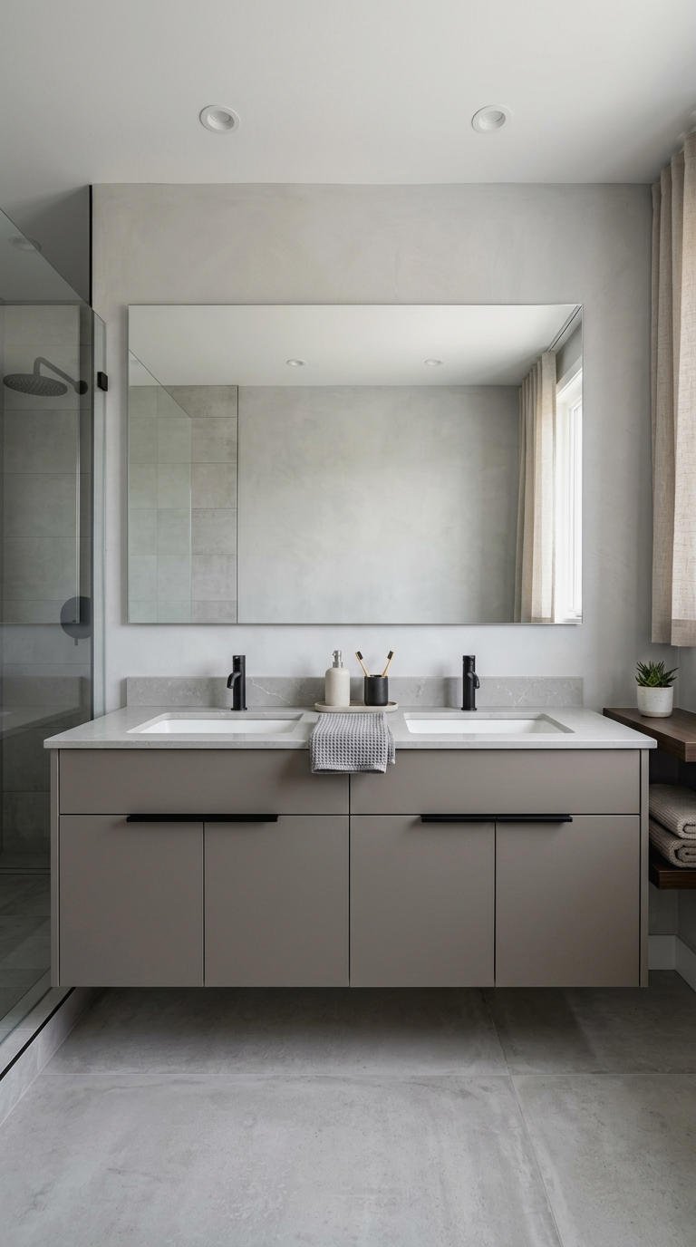 2. Modern Double Sink Bathroom Vanity Looks