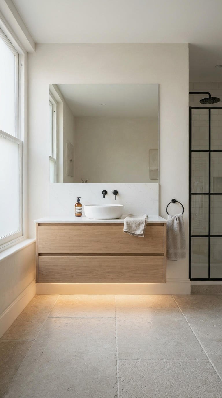 1. Modern Floating Vanity With Clean Lines