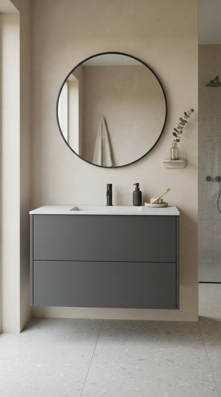 10. Modern Single Sink Vanity Style