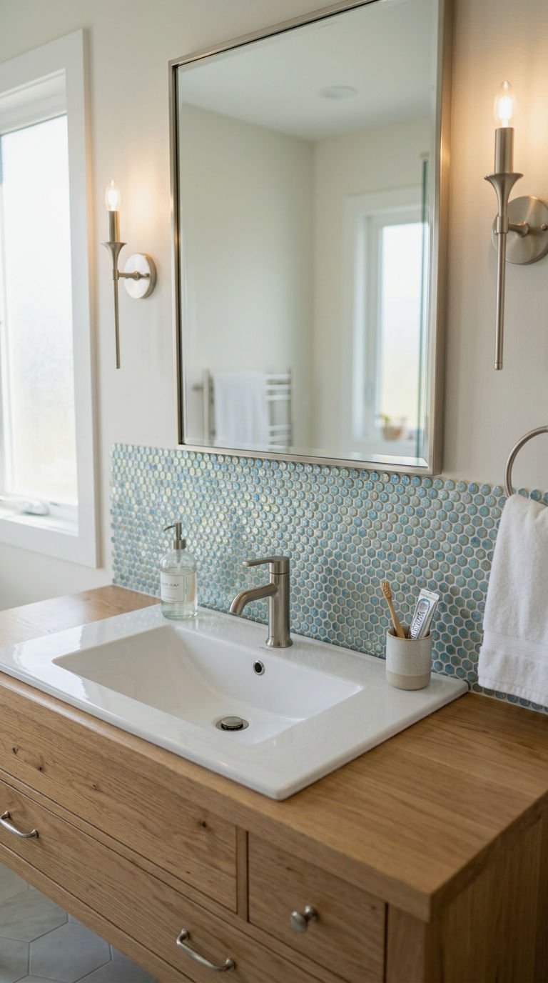 22. Mosaic Tile Accent Backsplash