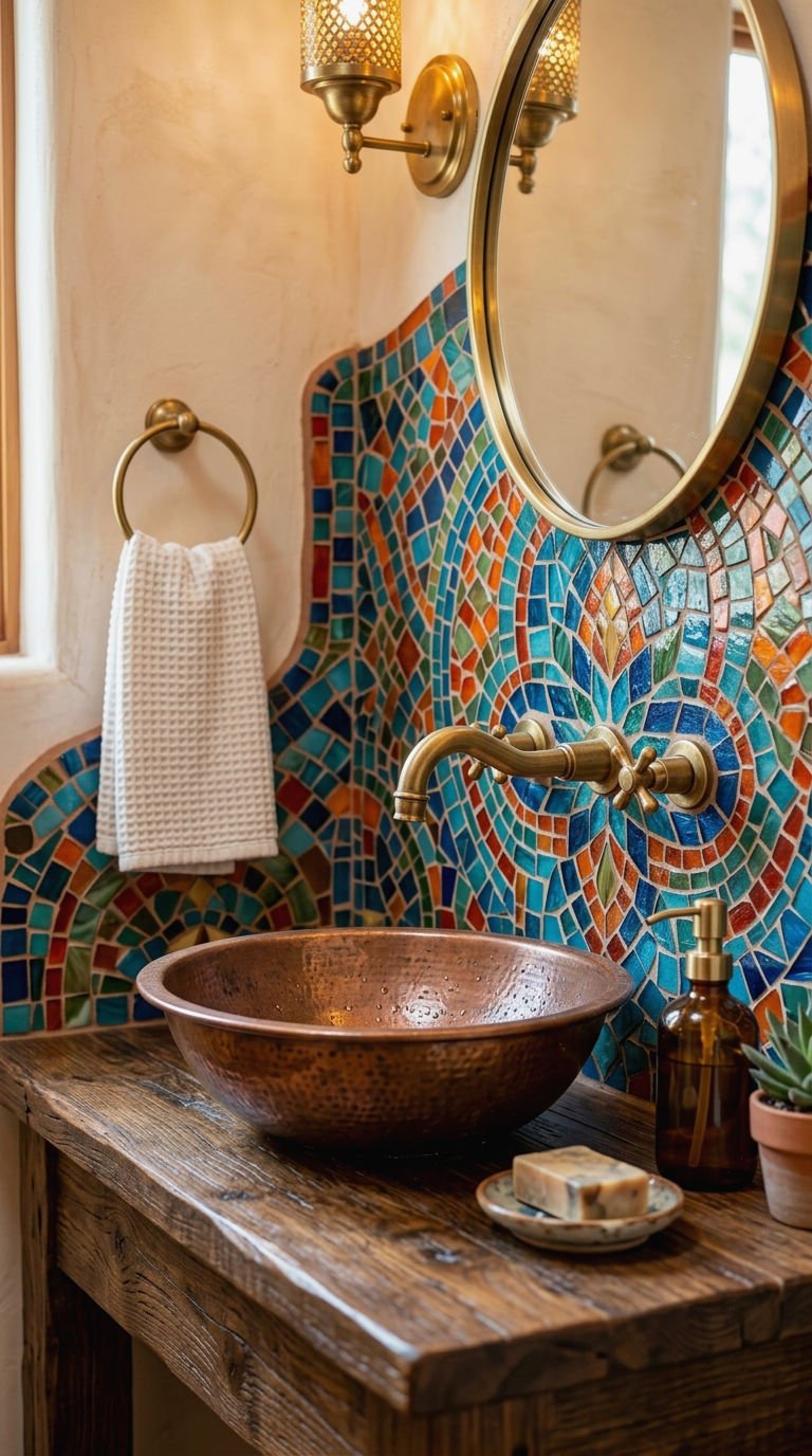 12. Mosaic Tile Backsplash Design