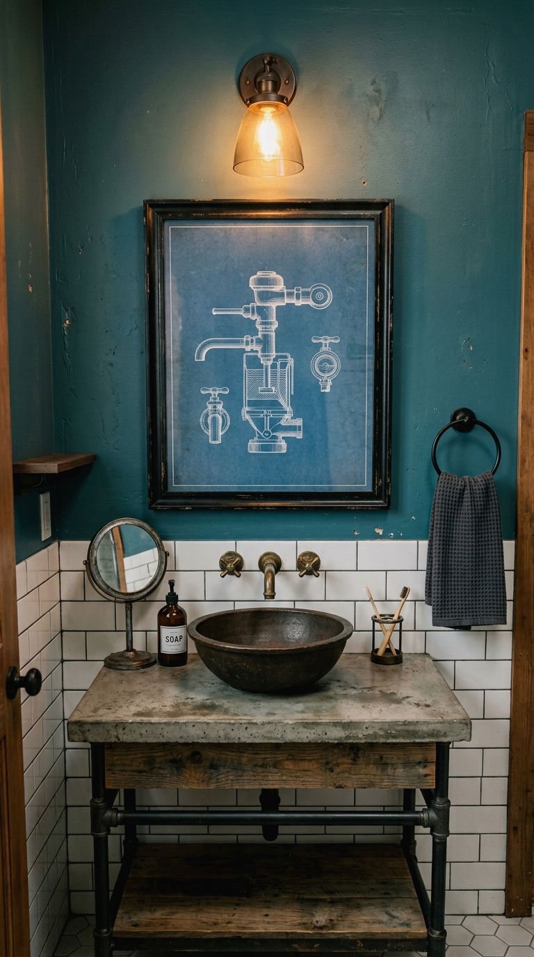 25. Novelty Themed Bathroom Wall Art