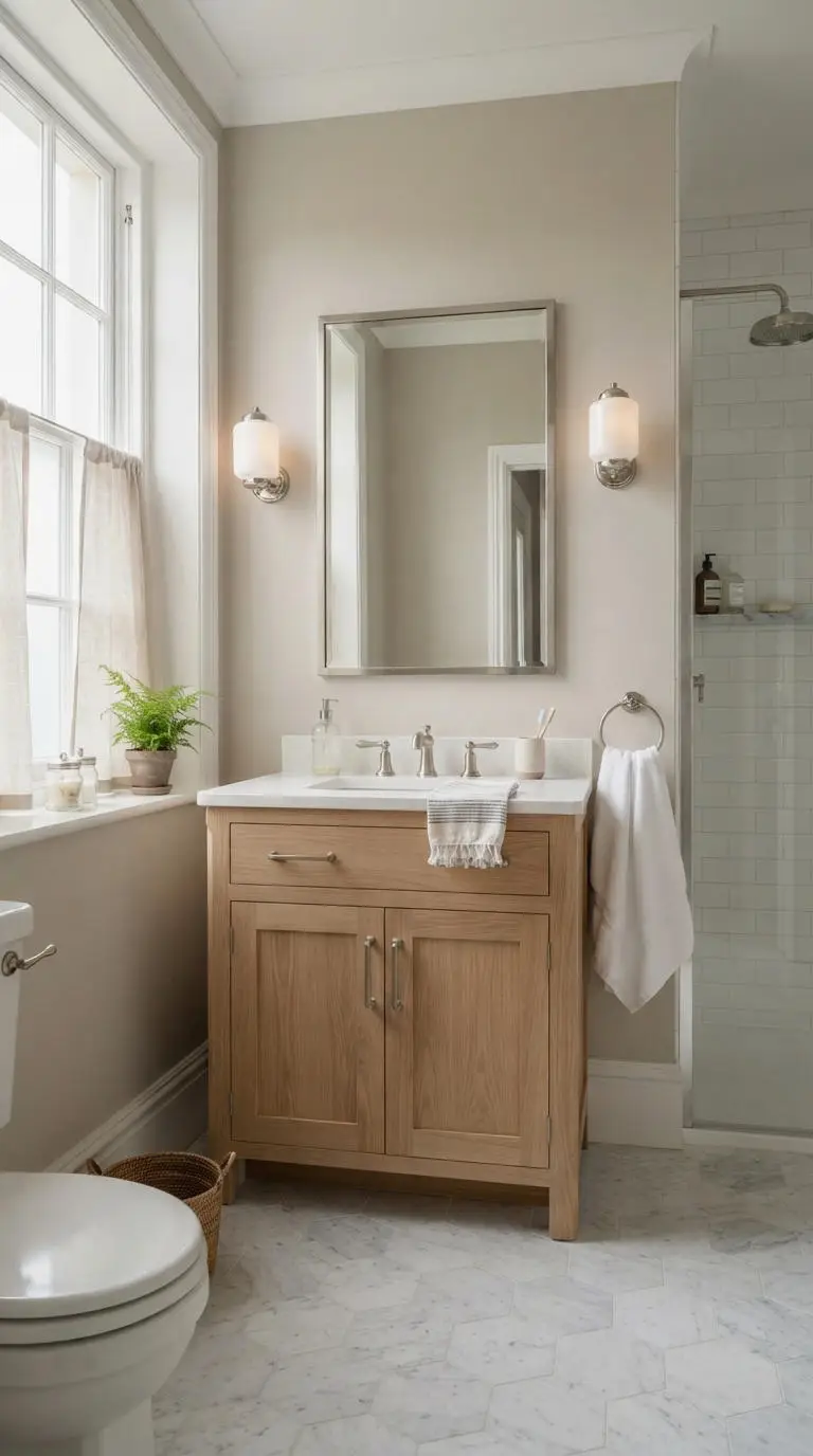 20. Oak Wood Bathroom Vanity Classic