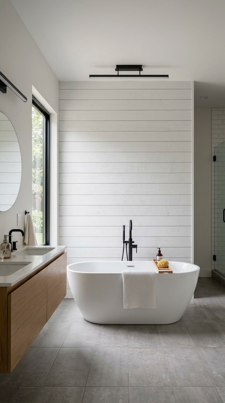 12. One Wall Shiplap Accent Ideas