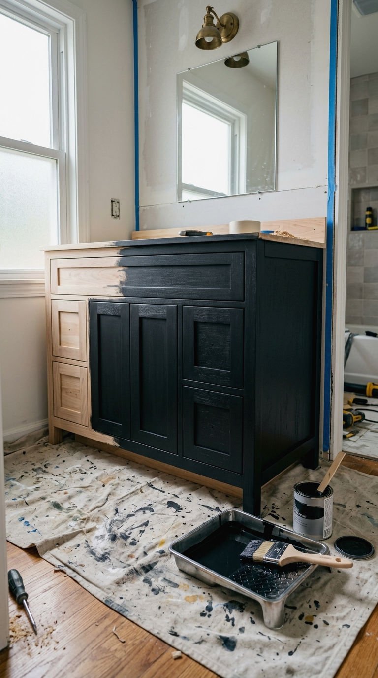 18. Painting a Vanity Black Yourself