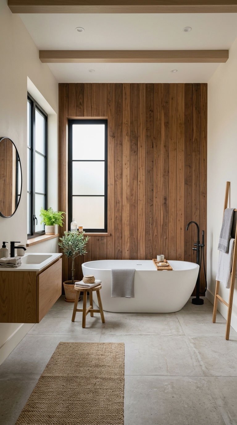 26. Paneling as an Accent Wall