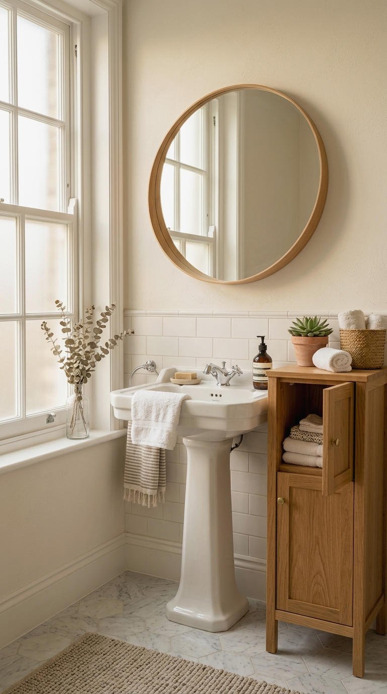 24. Pedestal Sink Bathroom Cabinet Pairings