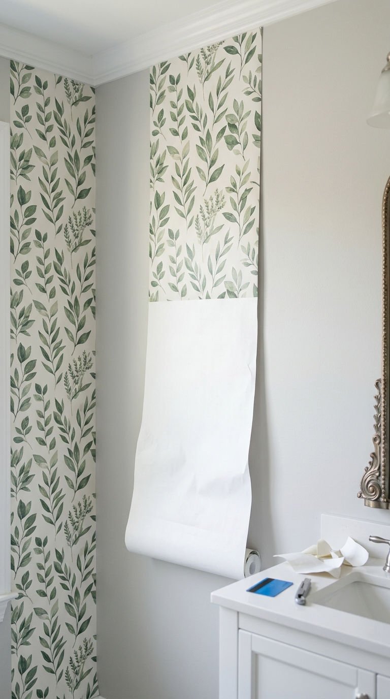 8. Peel and Stick Wallpaper for Bathrooms