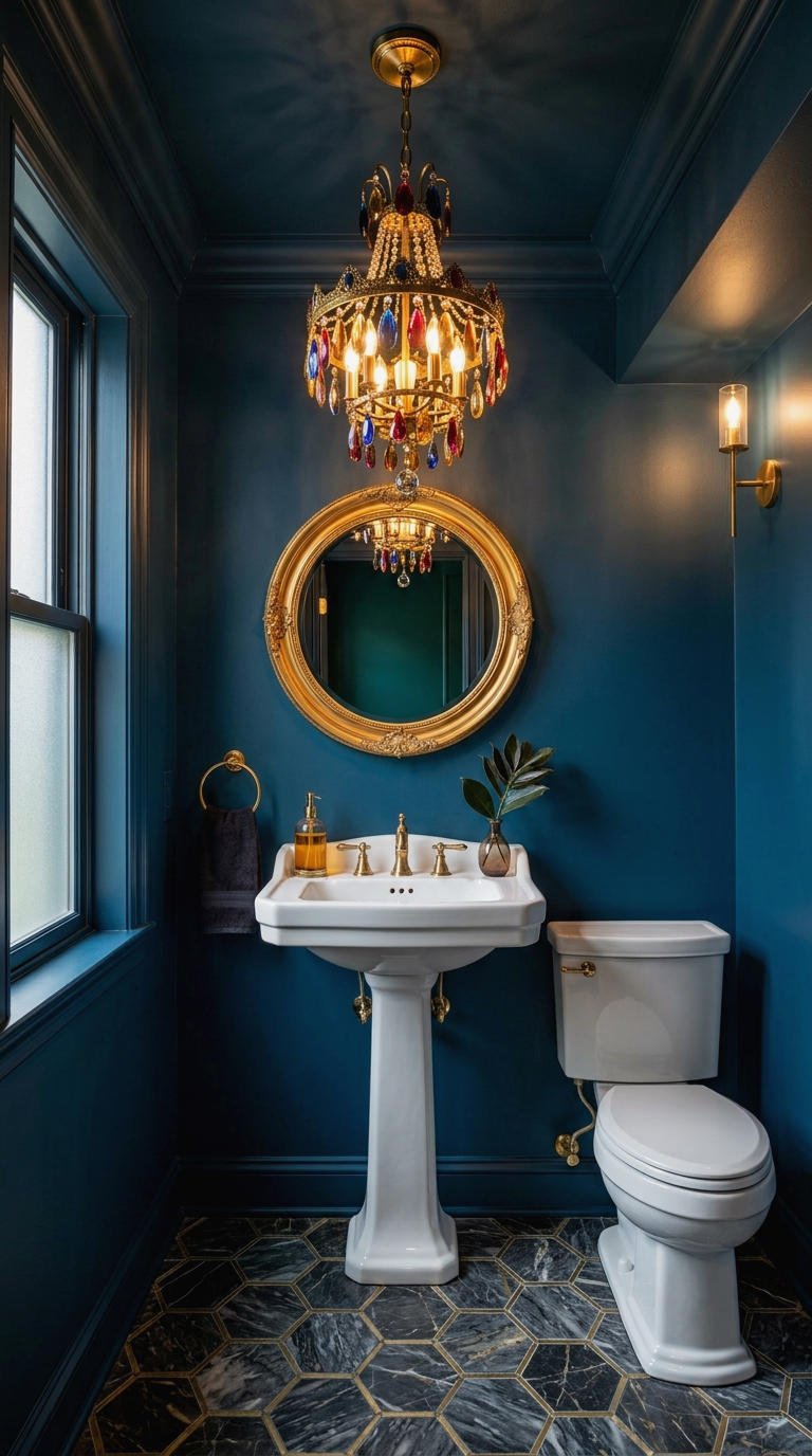 12. Powder Room Pedestal Sink Decor