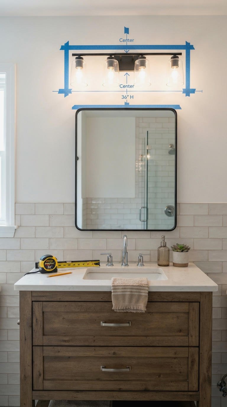 15. Right Bathroom Vanity Lighting Height Guide