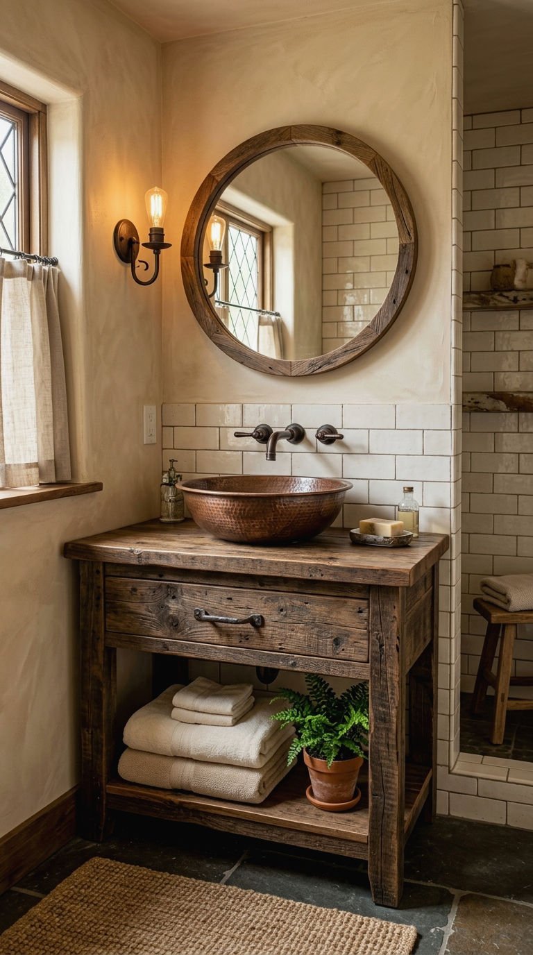10. Rustic Corner Vanity Charm