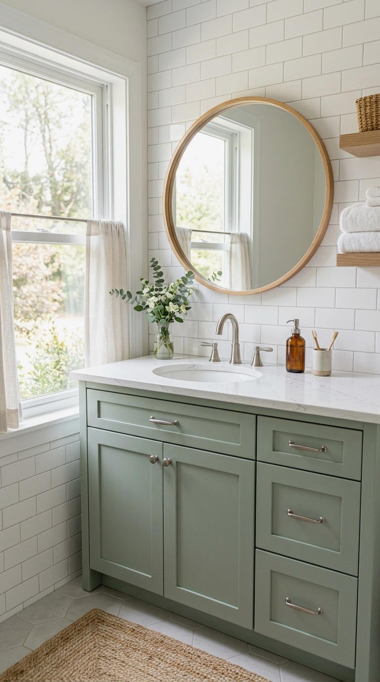 1. Sage Green Vanity Paint Colors