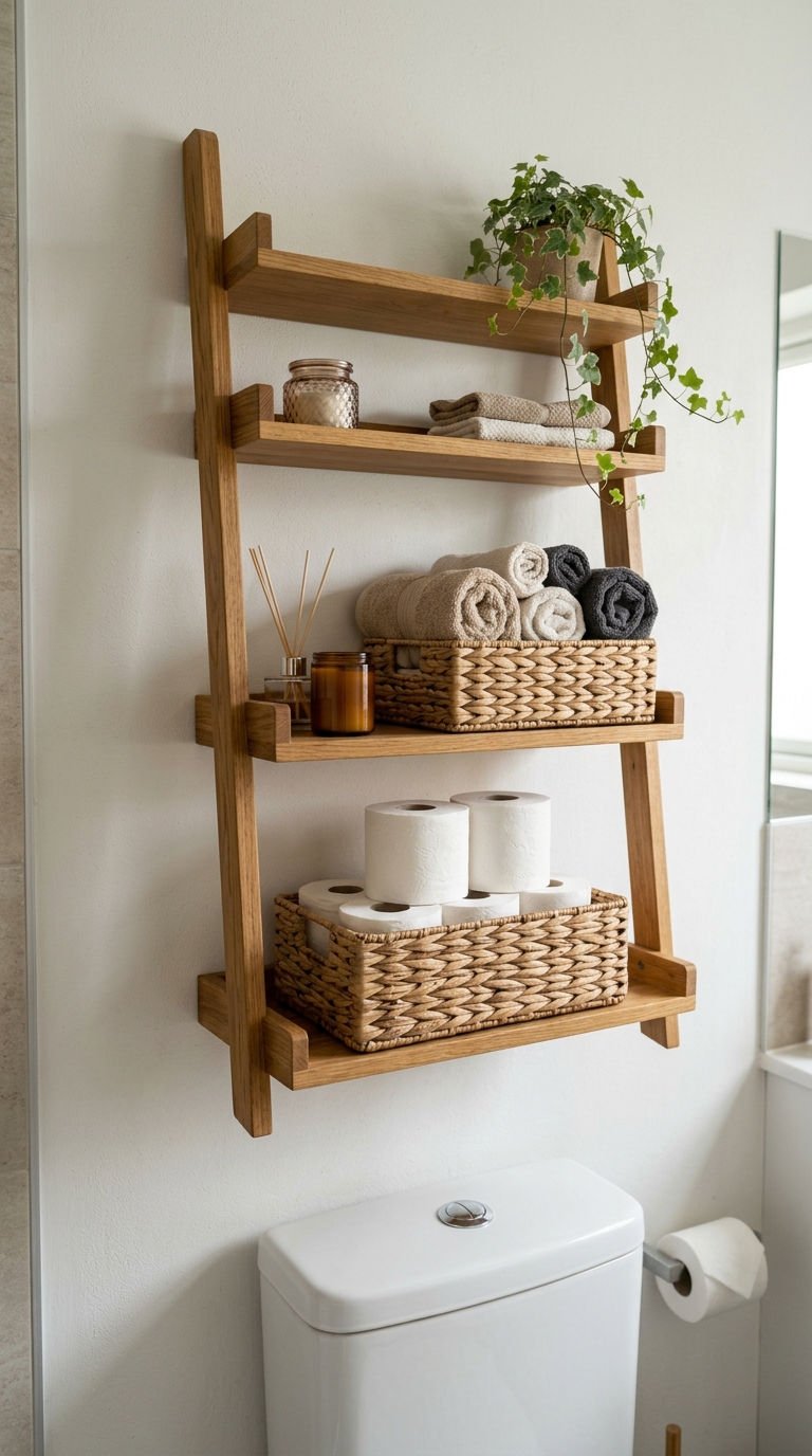 24 Bathroom Wall Shelves Ideas That Will Transform Your Space 5 5. Shelving Above The Toilet