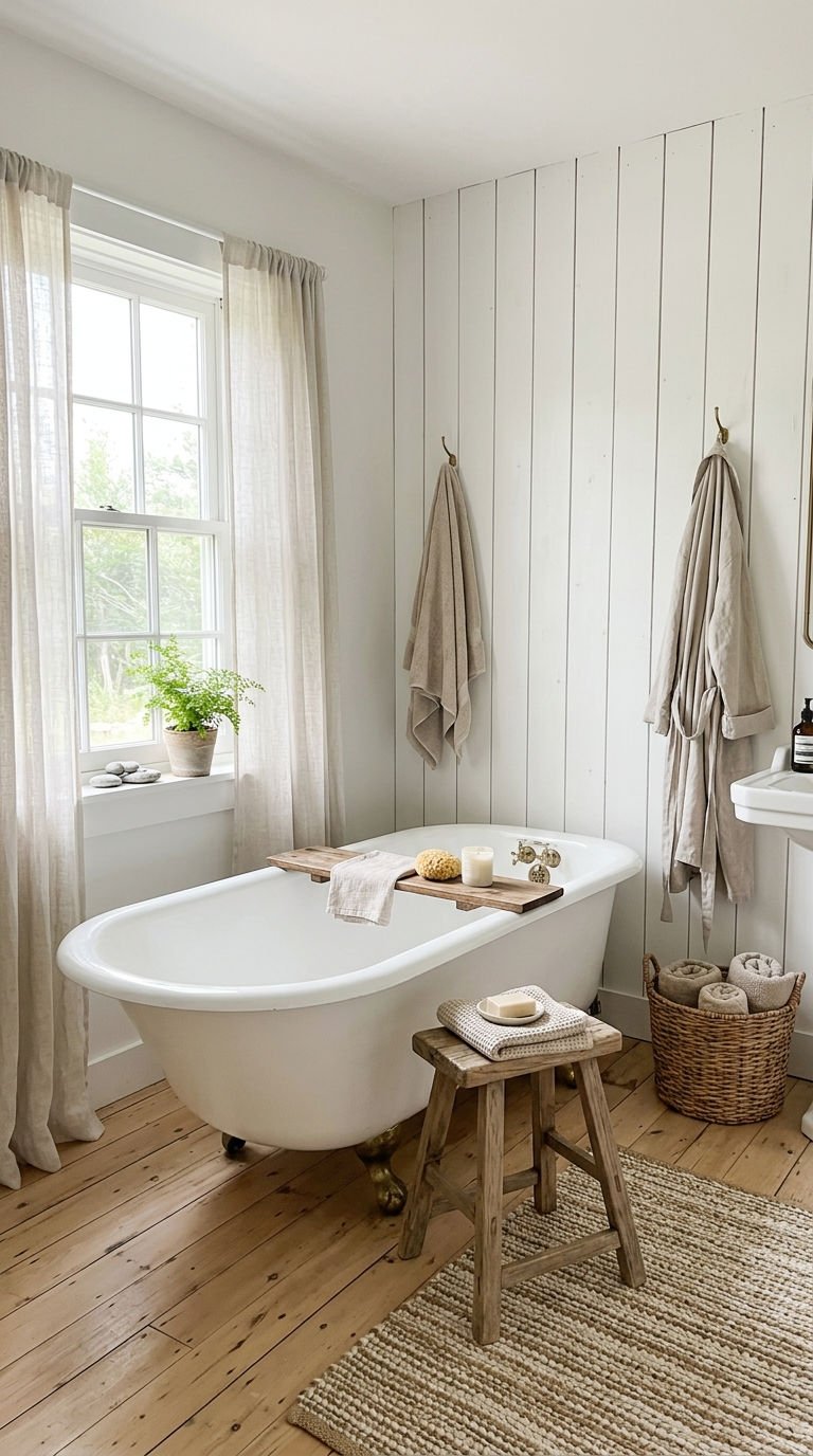 18 Bathroom Accent Wall Ideas That Actually Work 3 3. Shiplap Accent Walls for Bathrooms
