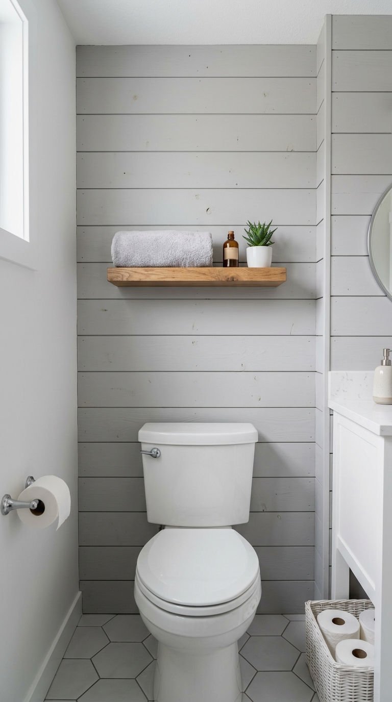 26. Shiplap Behind the Toilet