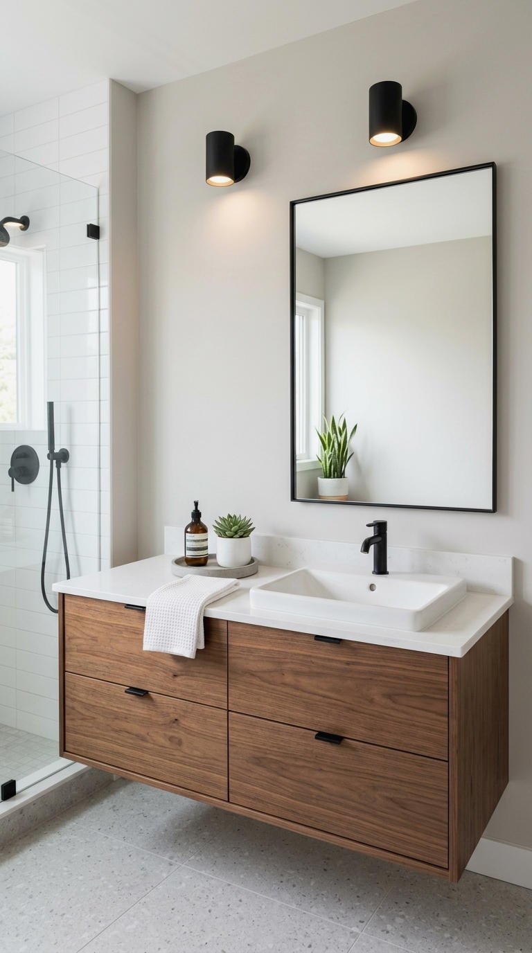 8. Single Sink Floating Vanity Setup
