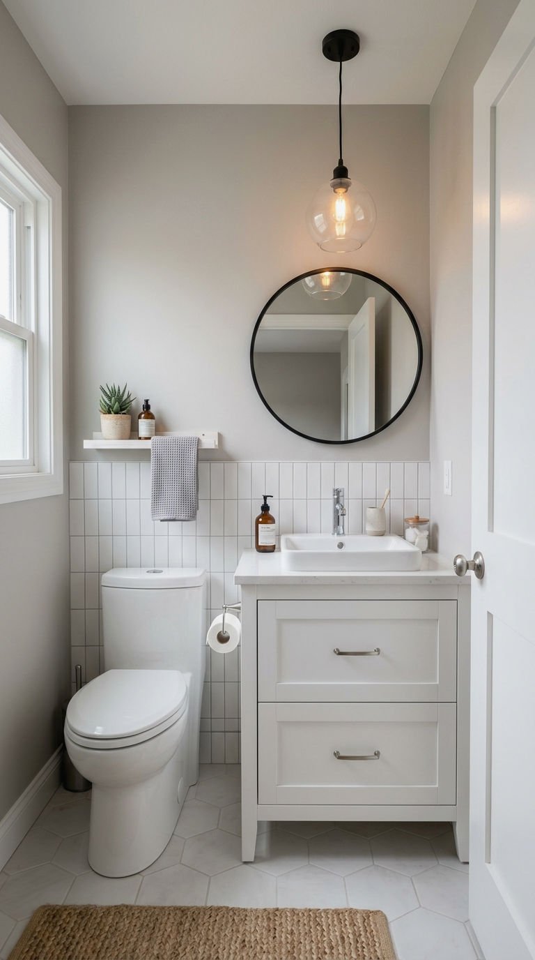 24. Single Sink Small White Vanities
