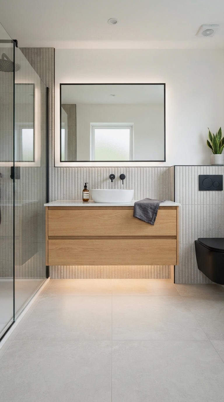3. Sleek Floating Single Sink Vanity