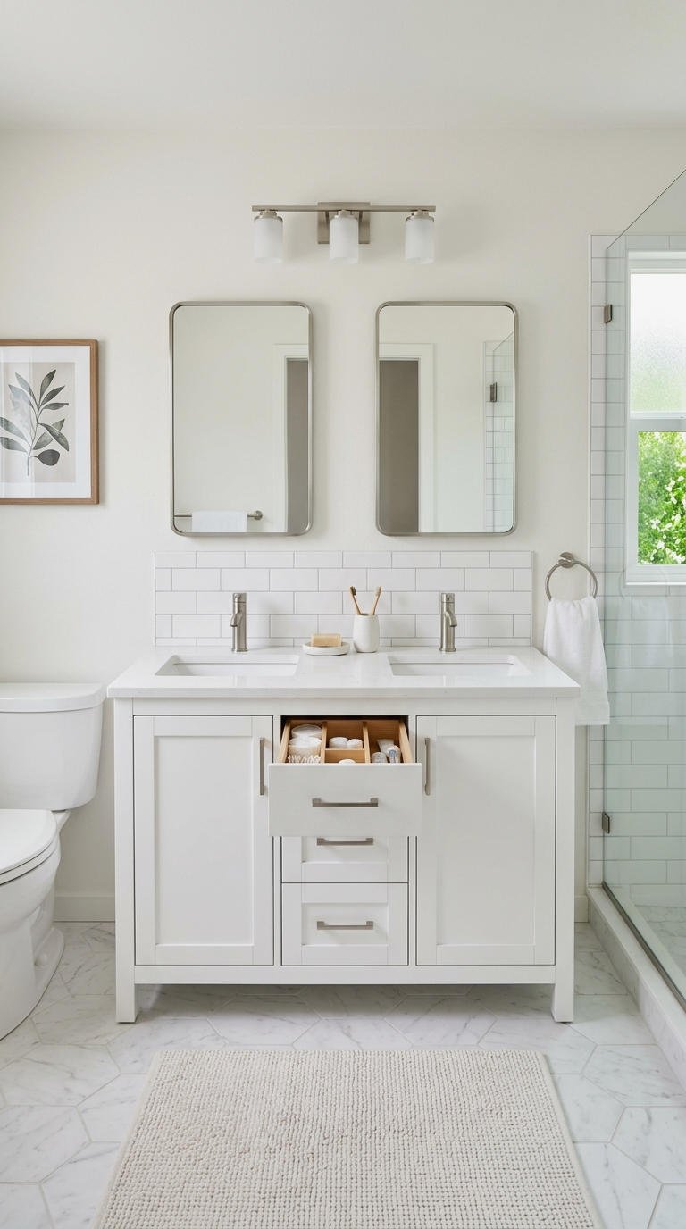 8. Slim 48 Inch Double Sink Vanity