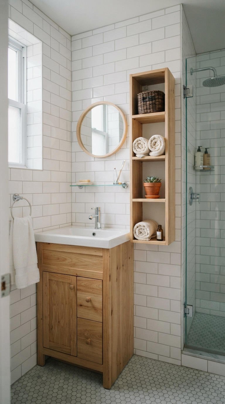 20. Small Bathroom Vanity With Side Storage