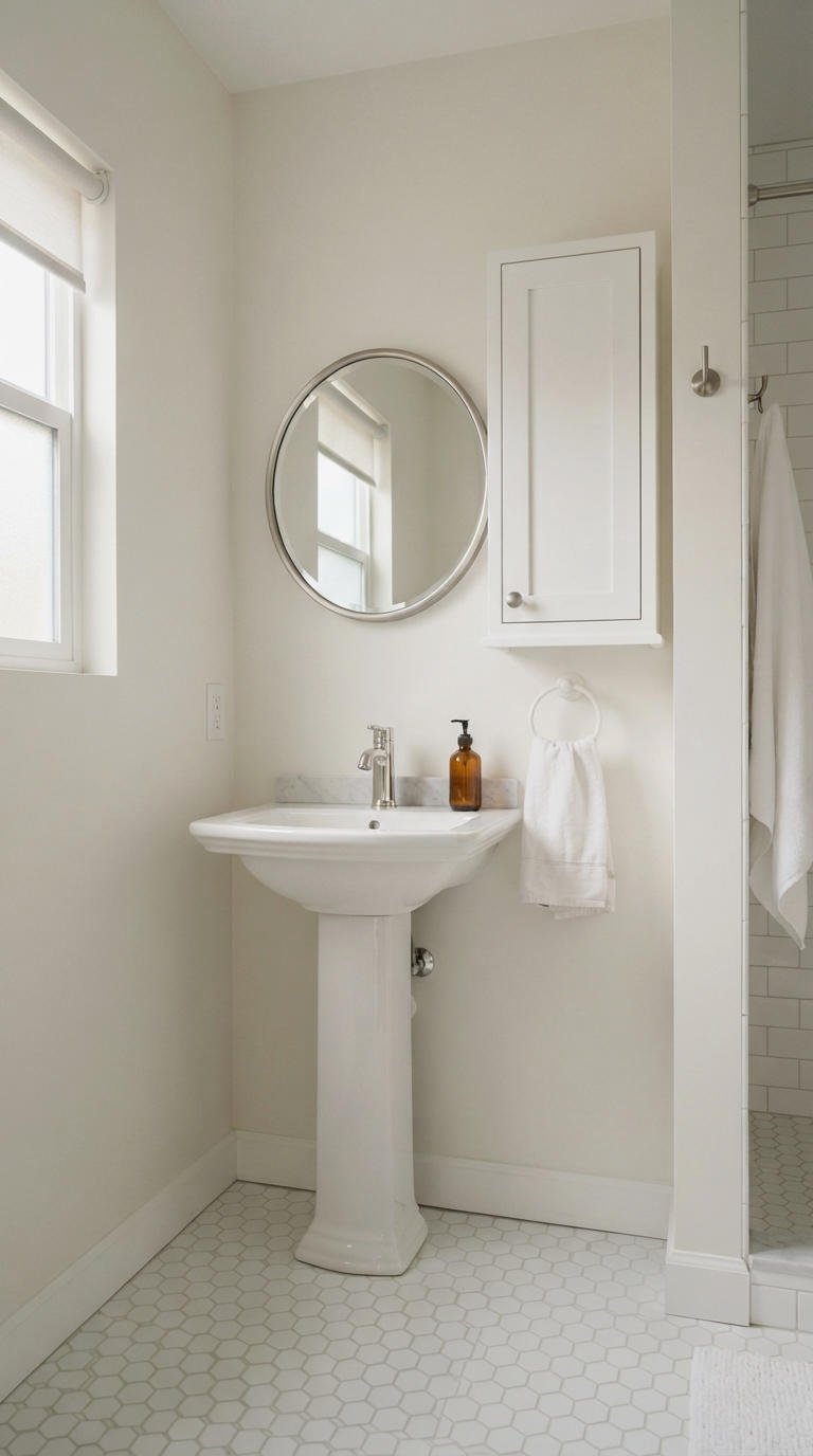 2. Small Bathroom Wall Cabinet Space Saver