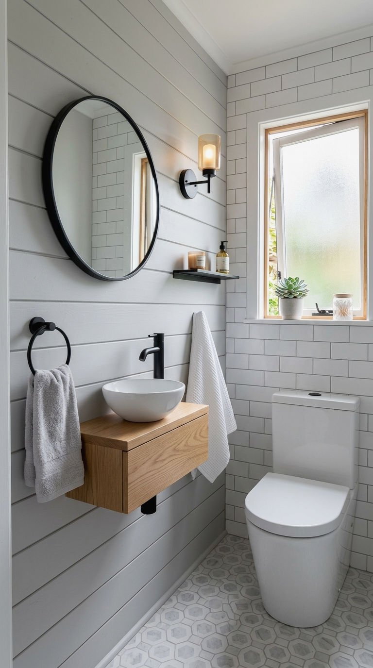 2. Small Bathrooms With Shiplap Charm