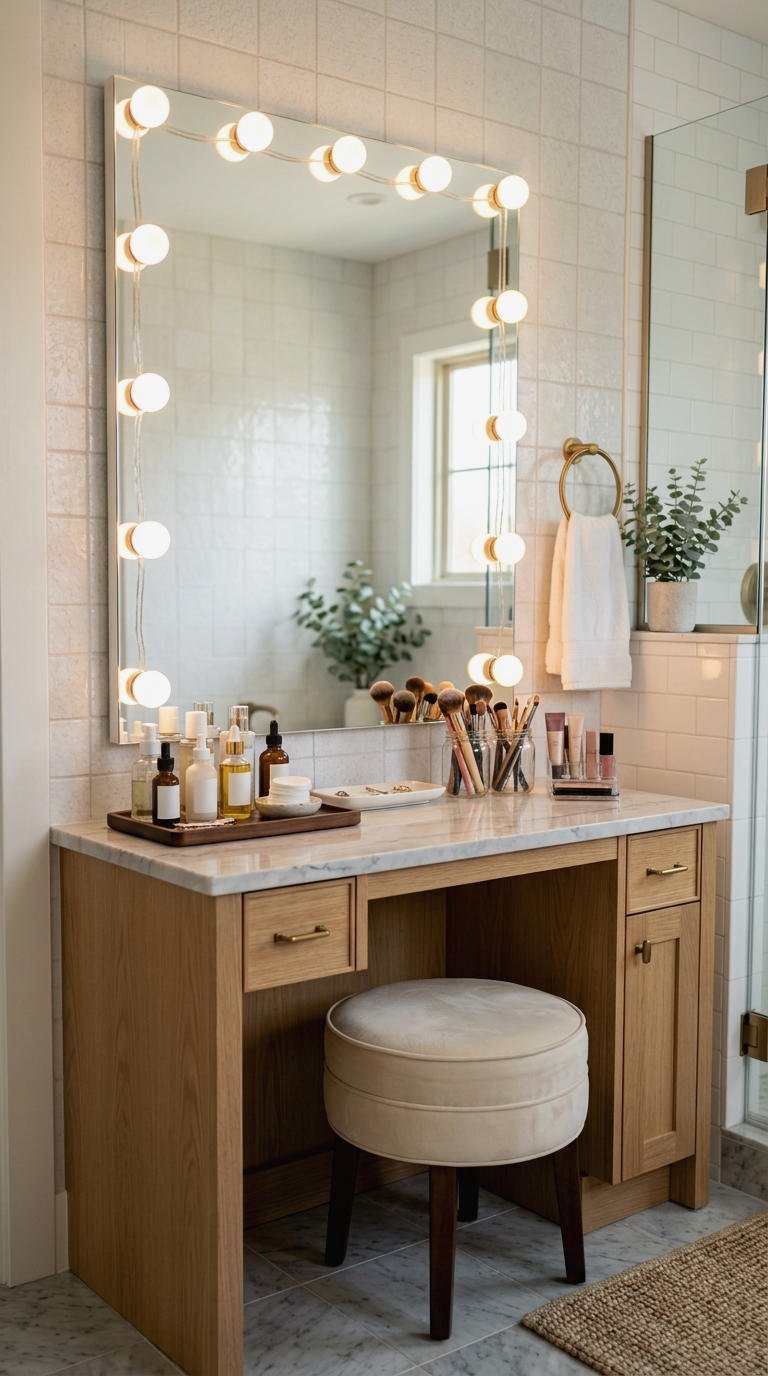 15. Small Makeup Vanity for Bathrooms