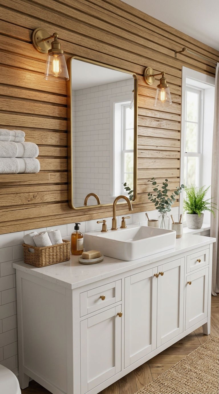 5. Statement Accent Walls Behind Mirrors
