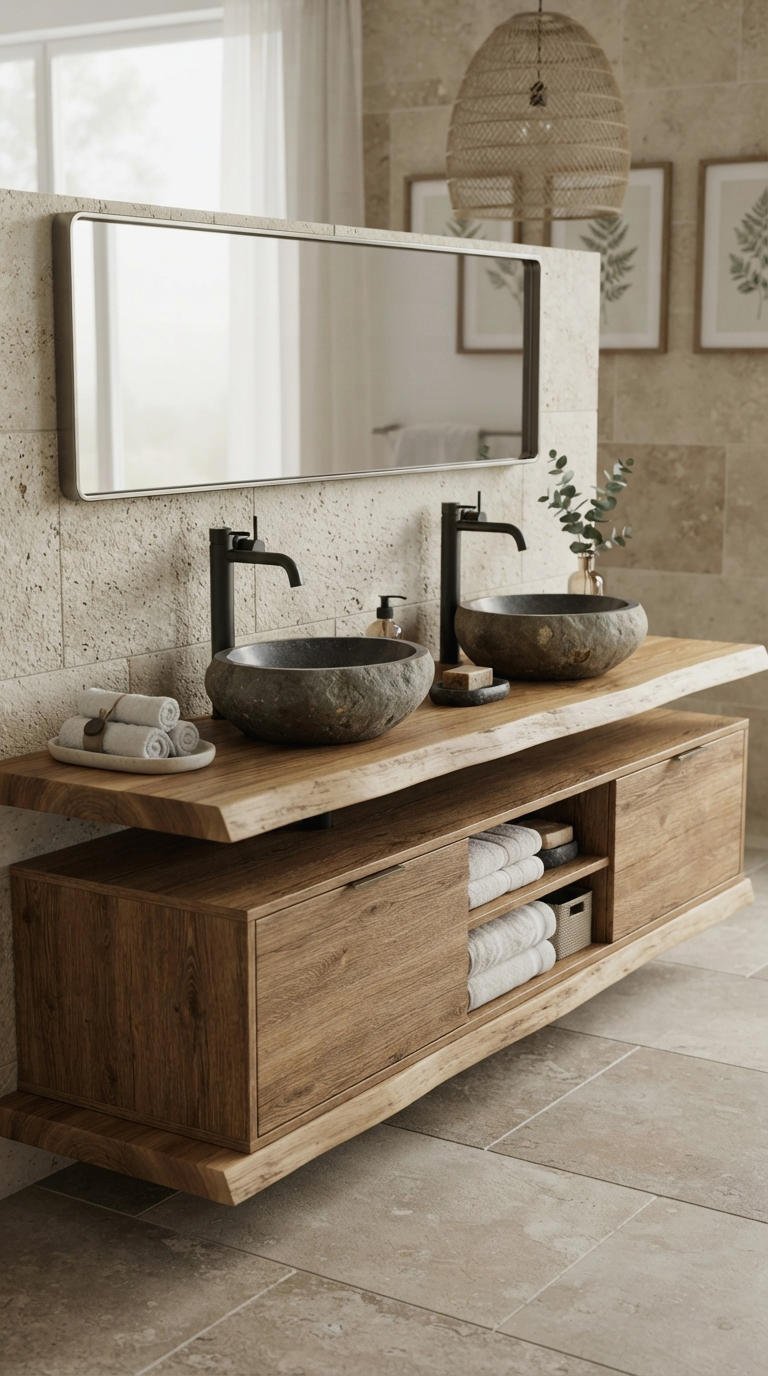 19. Stylish Double Vessel Sink Vanity