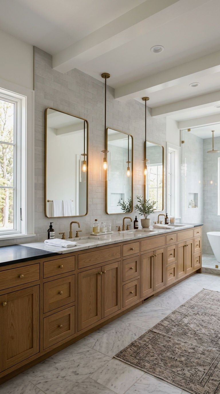 7. Three Mirror Layouts for Wide Vanities