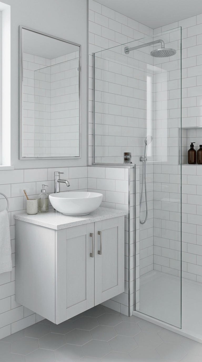 23. Vanity Next to Shower or Tub