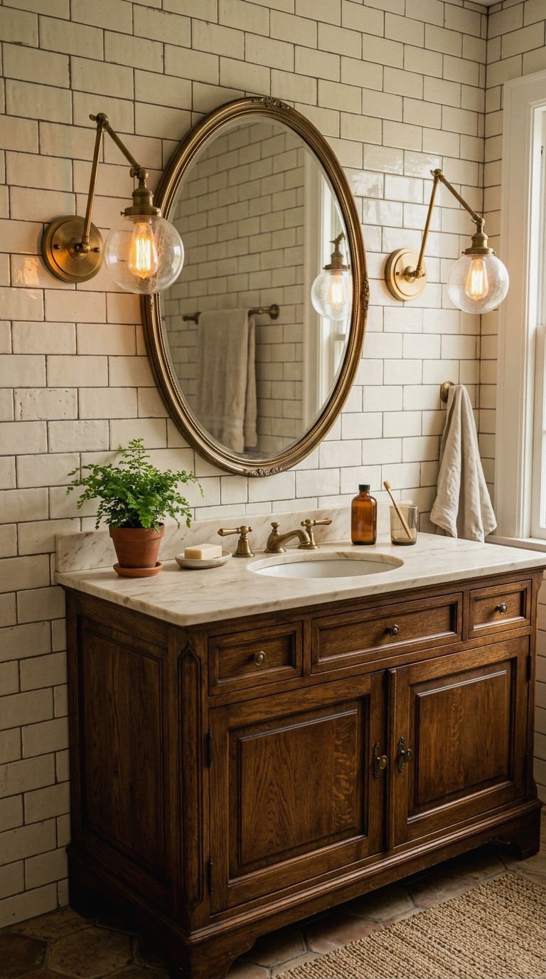 11. Vintage Vanity Lighting That Wows