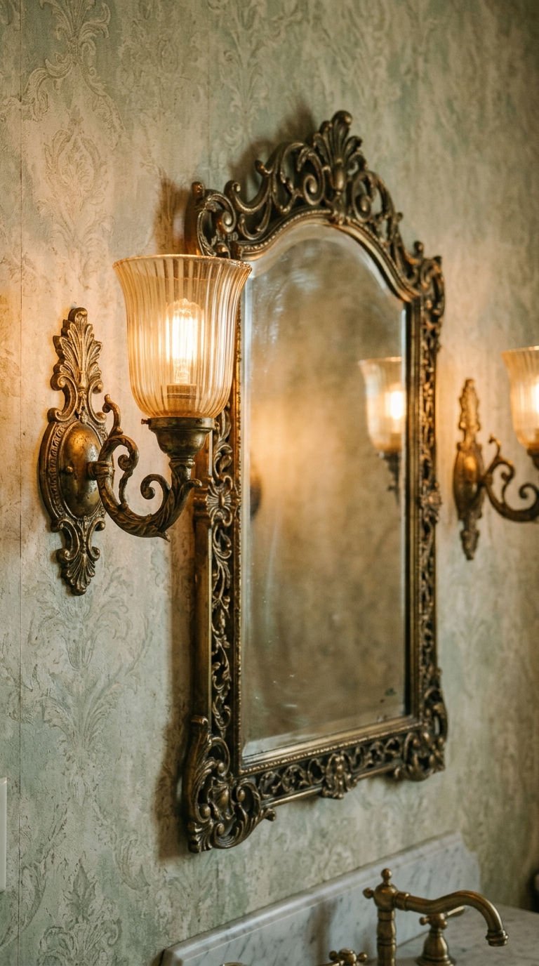 22 Bathroom Wall Sconce Picks That Actually Make Sense 10 10. Vintage Wall Sconces With Character