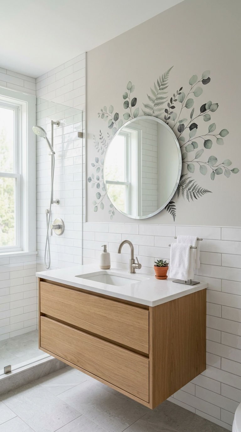 23. Vinyl Decals for Bathroom Walls