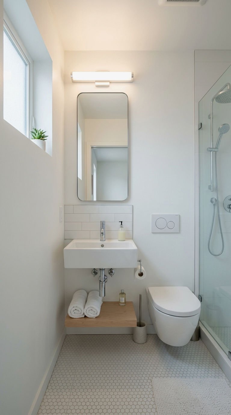 25. Wall Lighting for Small Bathrooms