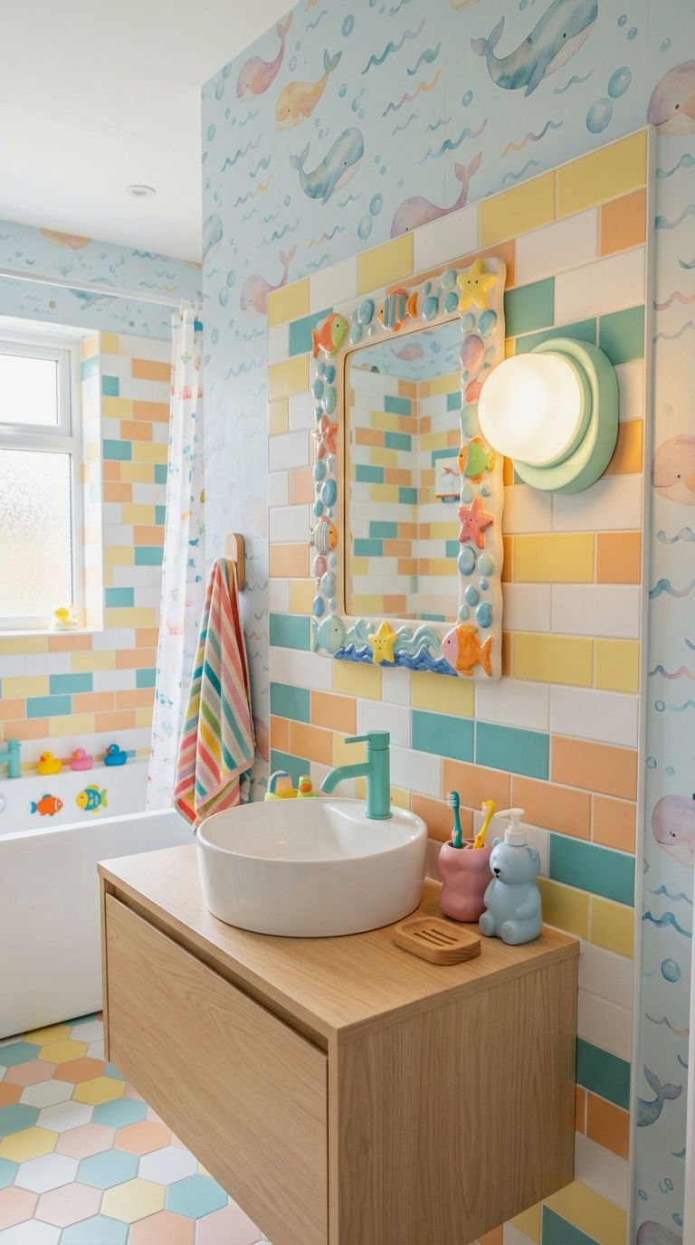 26. Wall Lights for Kids Bathrooms