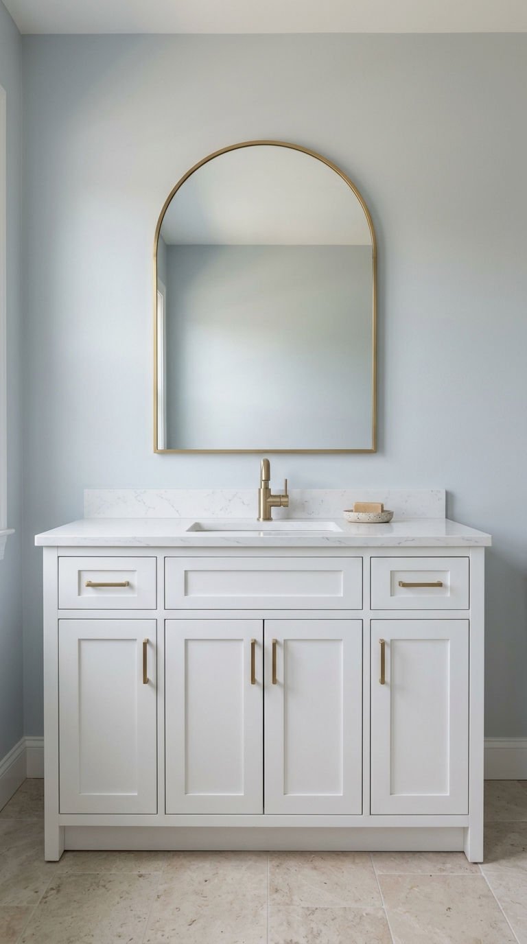 8. Arched Vanity Mirror Bathroom Sizes