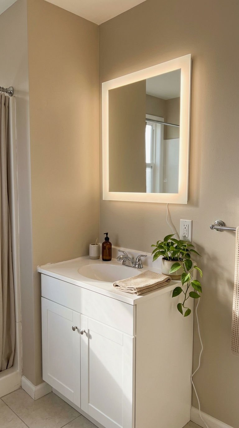 13. Plug In LED Mirror for Renters