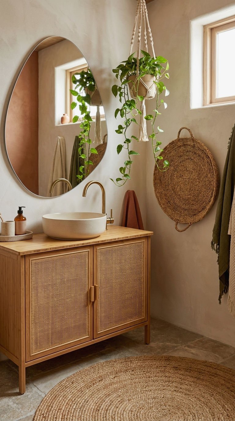 13. Boho Single Sink Vanity Look