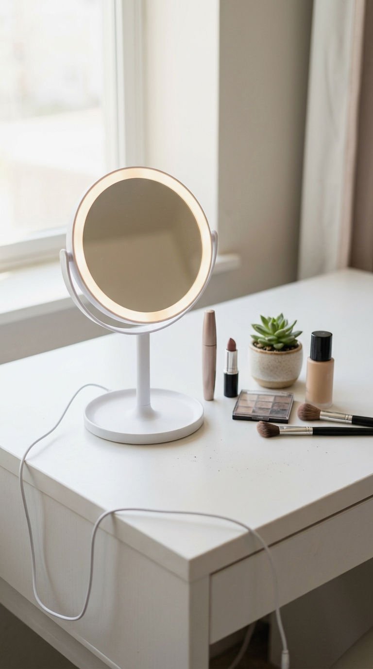 20 Makeup Mirror Lighting Ideas for Deep Skin Tones That Show True Color 19 19. Budget Lighted Makeup Mirror Picks