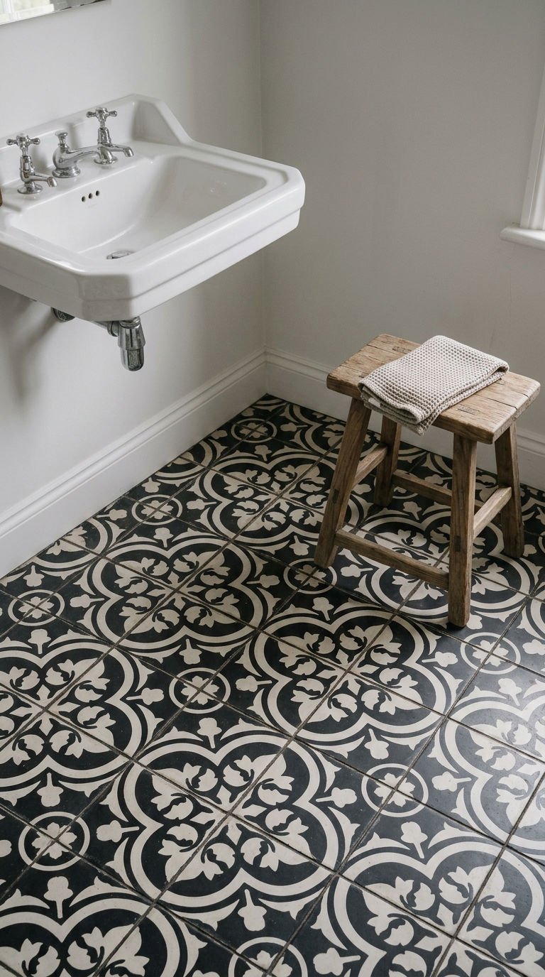 10. Cement Encaustic Pattern Tile