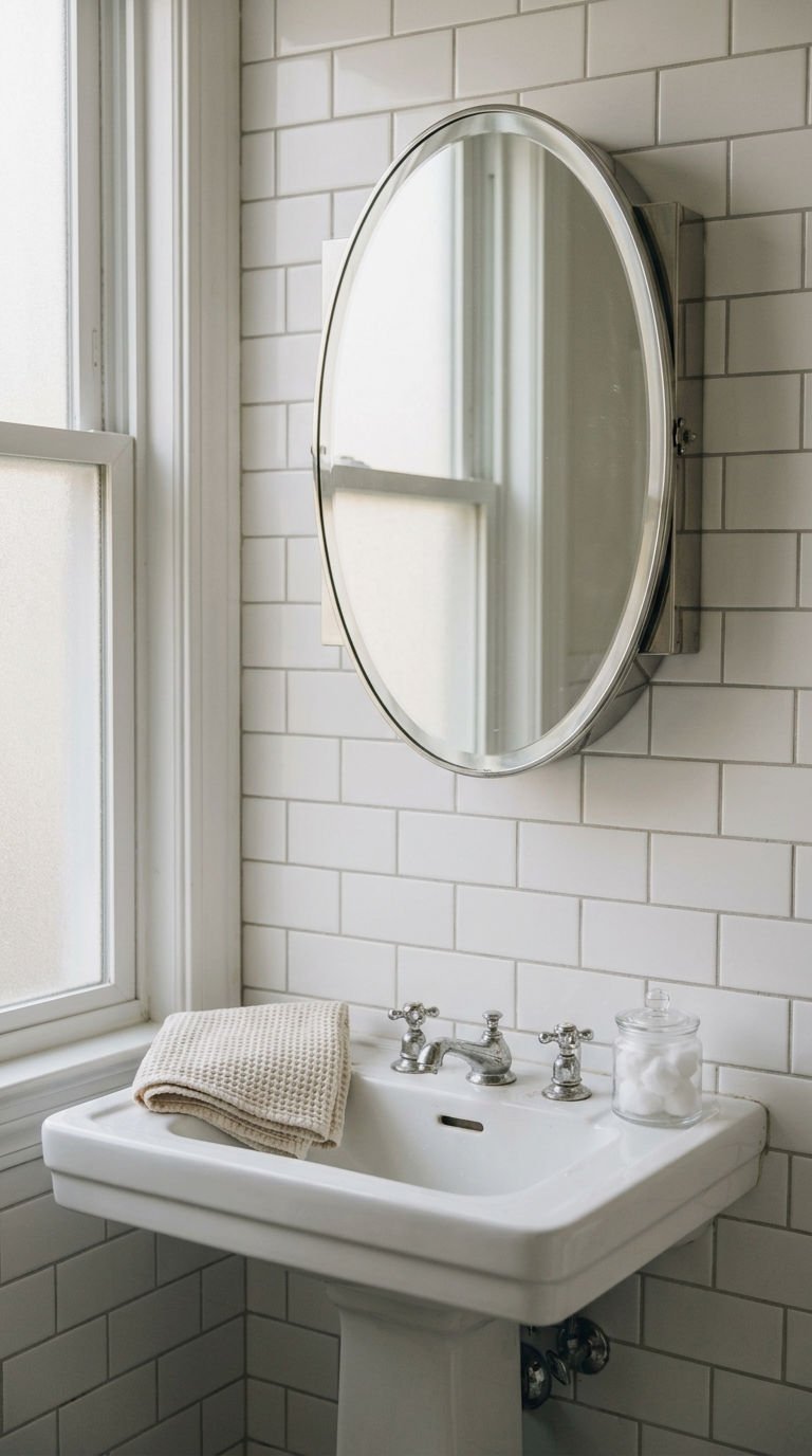 1. Classic Oval Medicine Cabinet Mirror