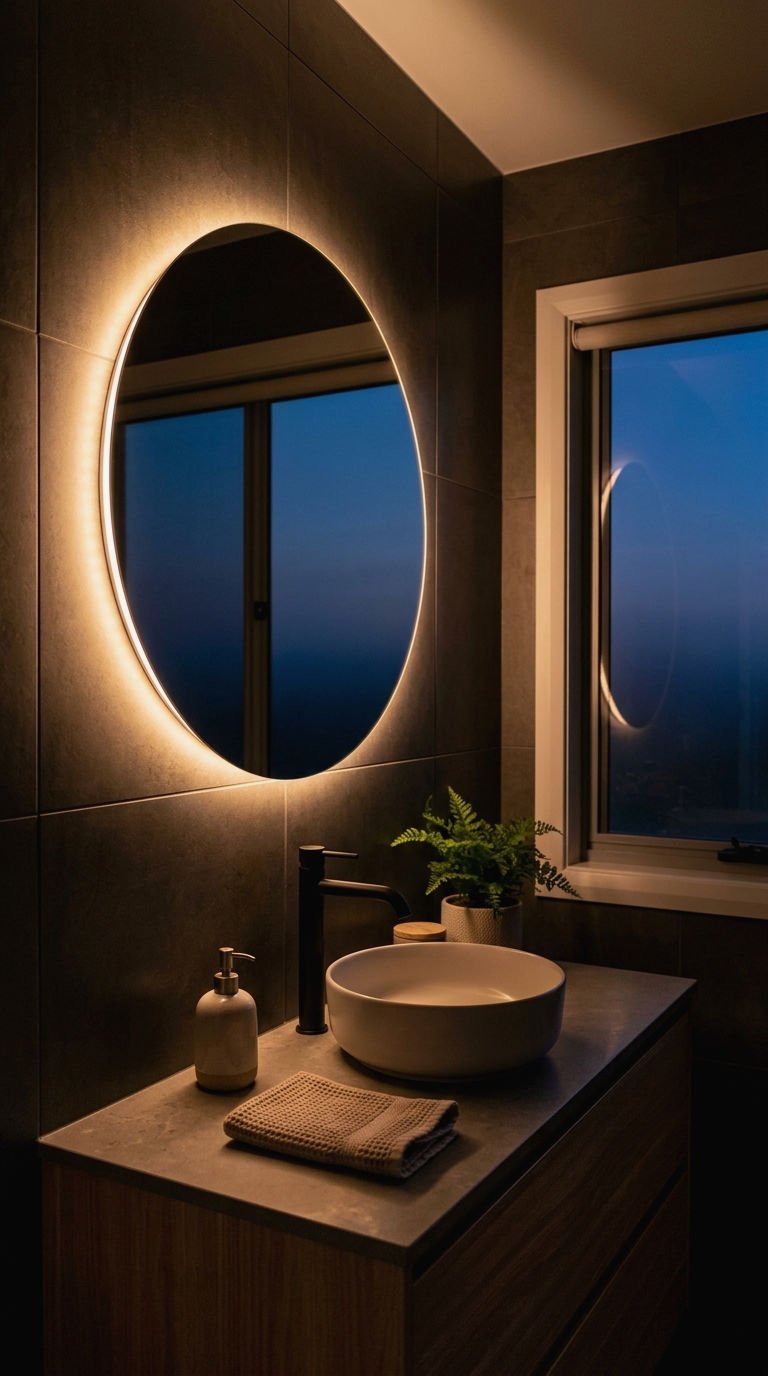 5. Dimmable LED Mirror With Memory
