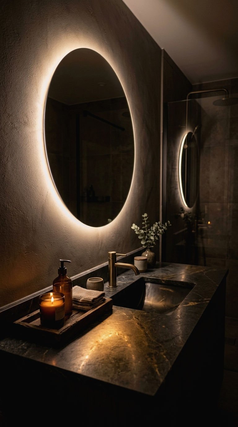 3. Dimmable LED Mirror for Soft Evenings