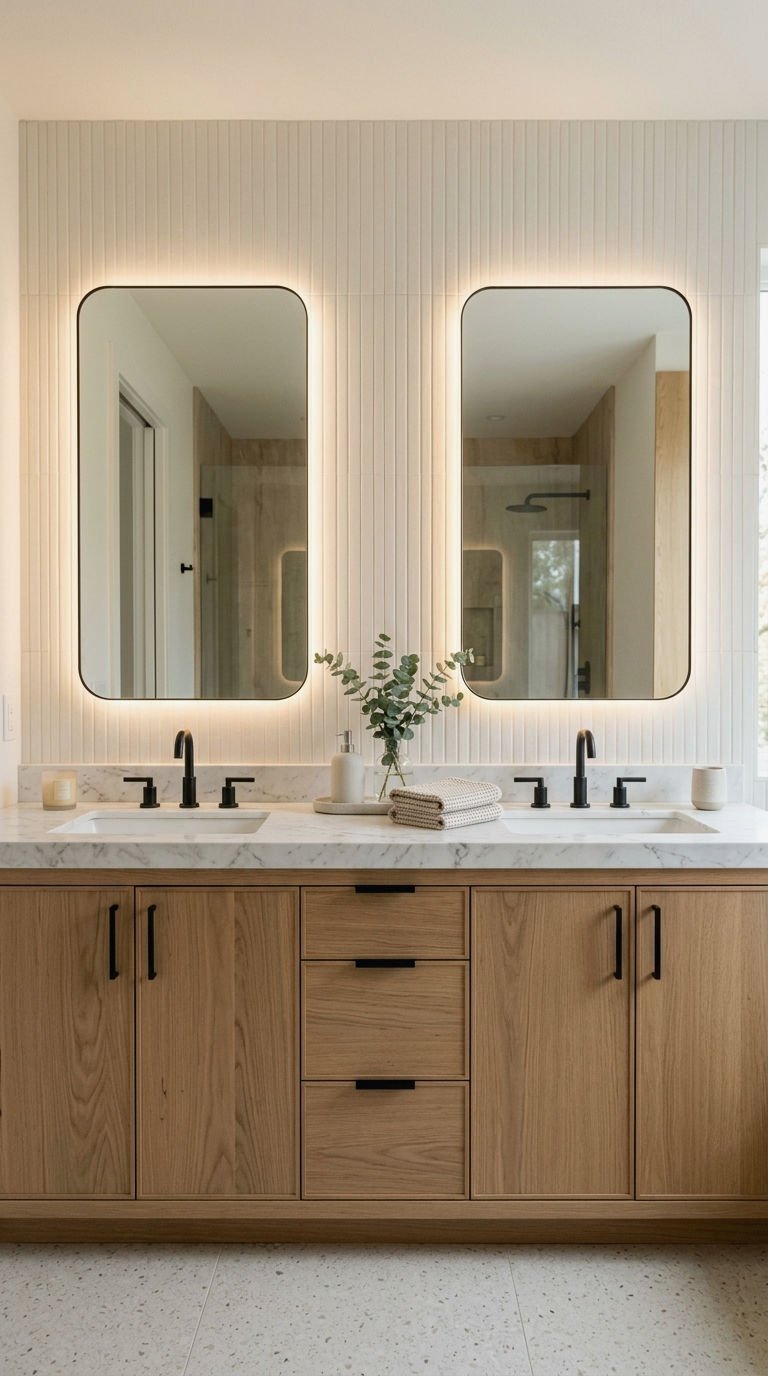 12. Double Vanity Backlit Mirror Setup